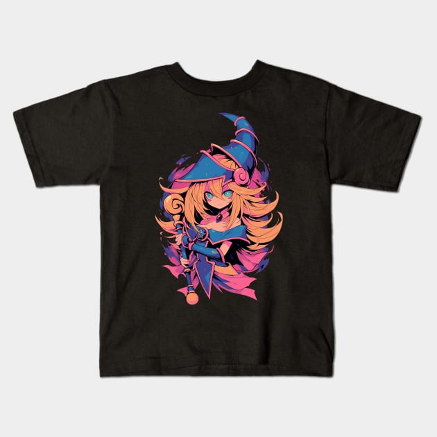 dark magician girl Kids T-Shirt by retinac 